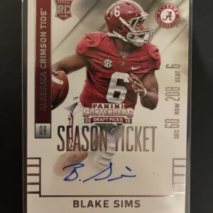 Blake Sims Season Ticket Auto (RC)